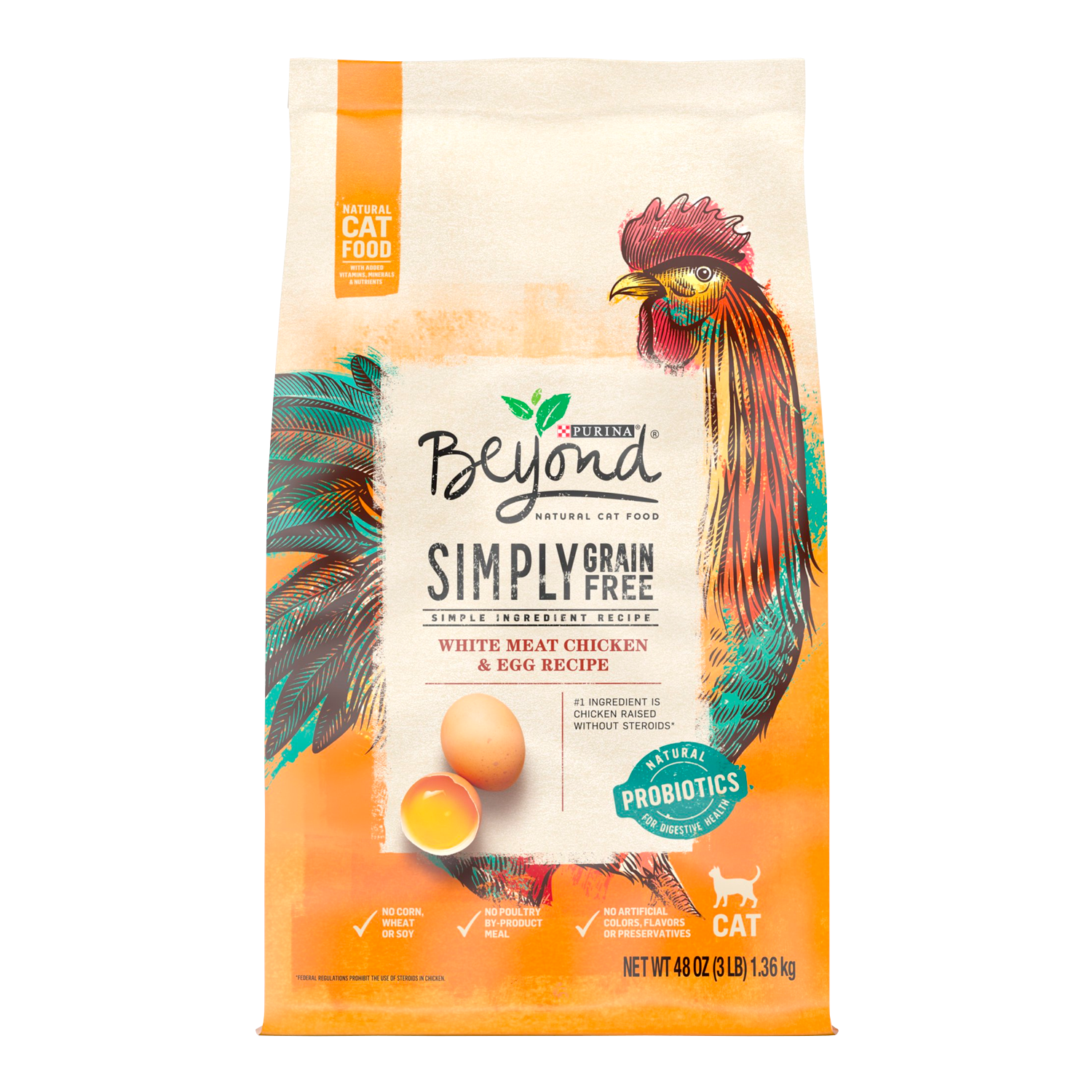 Purina Beyond Simply Dry Cat Food Chicken Egg, Grain-Free, 3 lb Bag