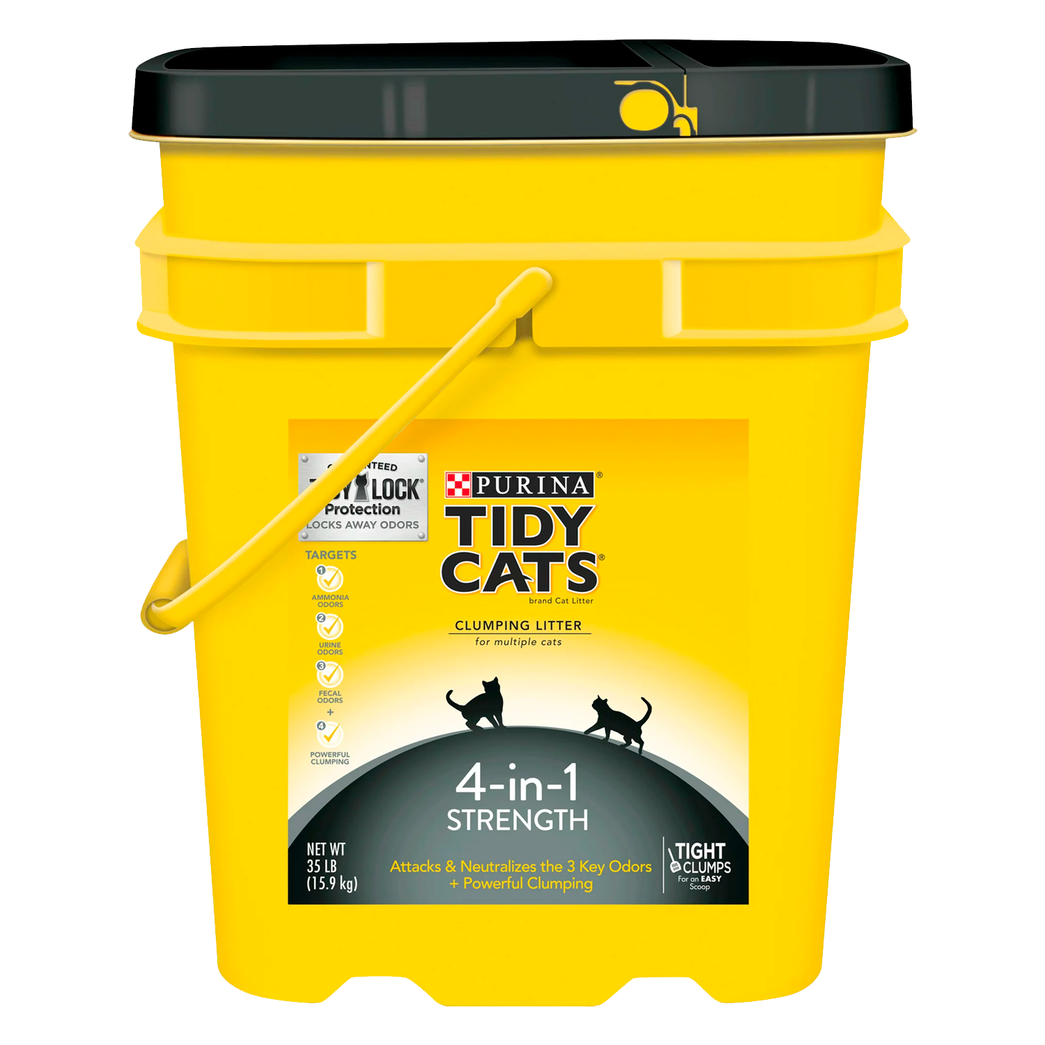 Purina Tidy Cats Clumping Cat Litter, 4-in-1 Strength Multi Cat Litter, 35 lb. Pail