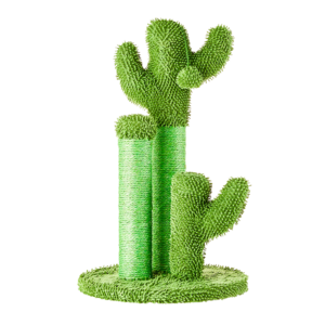 Vibrant Life Cactus 3-Arm Chenille, Sisal & Jute Cat Scratching Post with Cat Toy